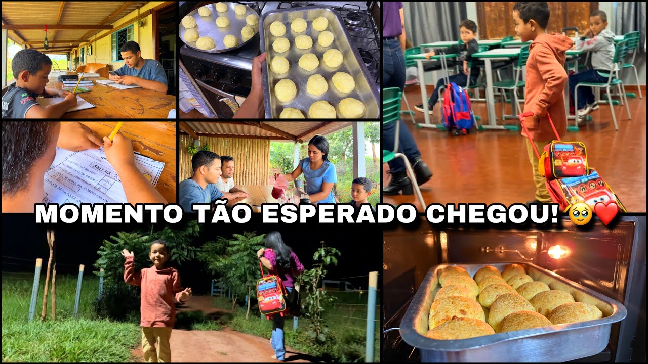 CHEGOU O GRANDE DIA! 1°￼ DIA DE AULA DO PAULINHO NA ESCOLA-MADRUGUEI PARA IR NESTE DIA TÃO ESPECIAL…