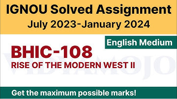 IGNOU BHIC 108 Solved Assignment 2023-24 [PDF Download] | English Medium