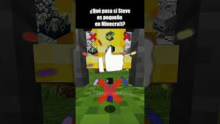 😳 ¿Qué pasa si Steve es pequeño en Minecraft?  #minecraft #minecraftshorts #minecraftmemes