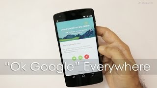 Now you can enable ok google hot keyword voice search from any screen
of your android phone and i show how to the same using a nexus 5 also
gi...