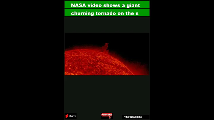 NASA video shows a giant churning tornado on the sun as tall as 14 Earths, hurling plasma i|#shorts