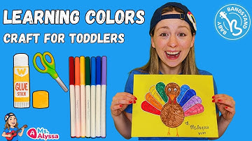 Learn Colors for Toddlers, Thanksgiving Craft for Kids, Toddler Color Craft, Learn with Ms  Alyssa!
