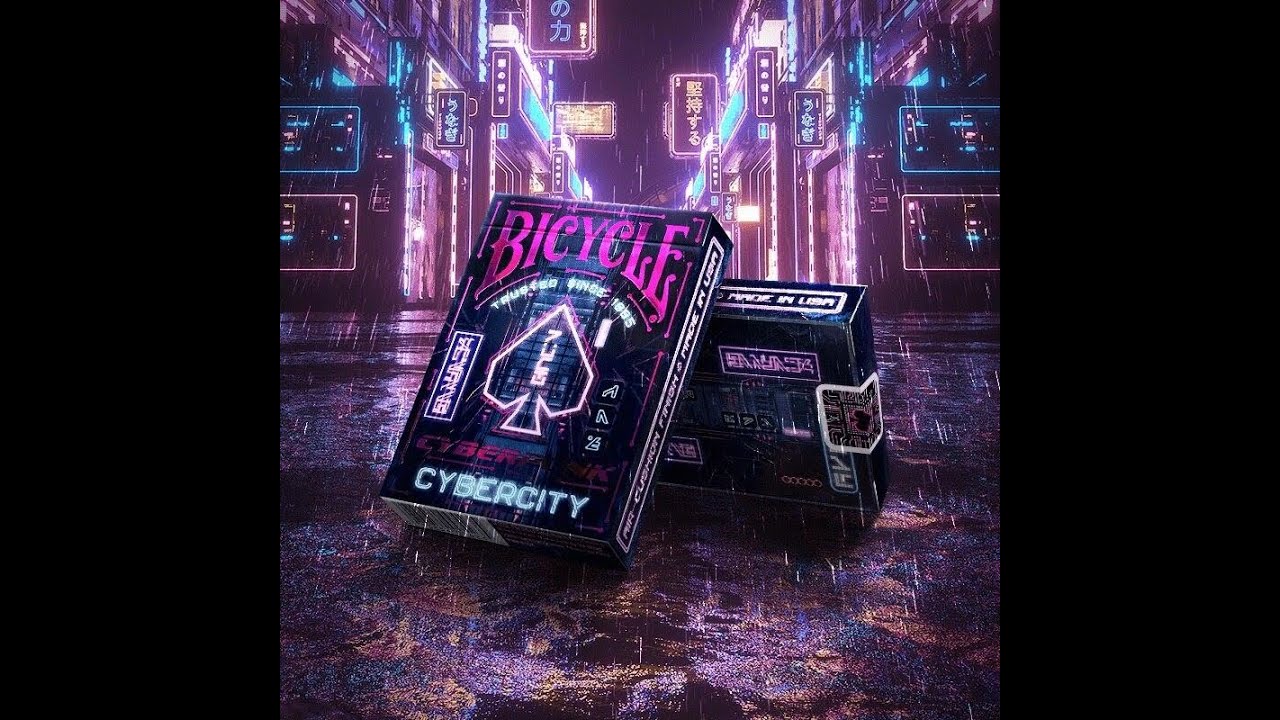 Bicycle Cyberpunk Cybercity Playing Cards by US Playing Card Co