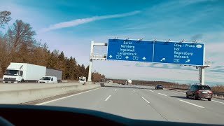 POV: driving german Autobahn A9 from Ingolstadt to Nürnberg