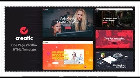 Creatic - One Page Parallax HTML Template | Themeforest Templates