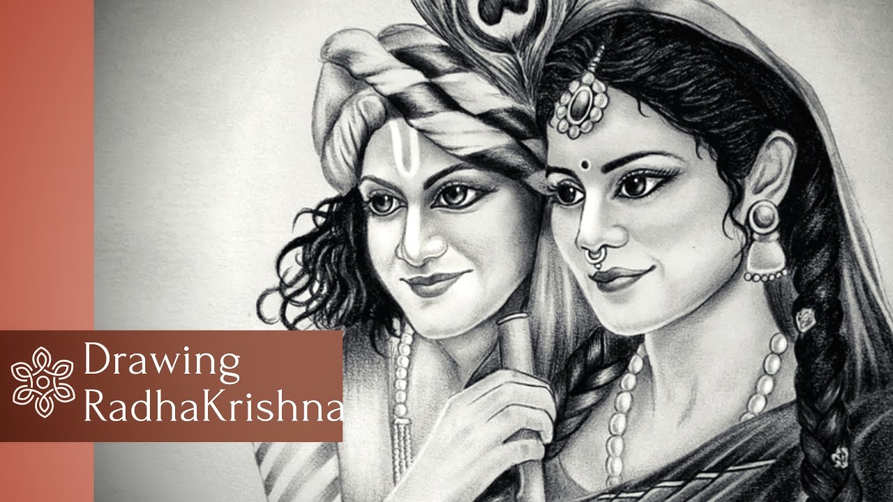 Radha Krishna pencil art Drawing by Thakur pratham Pratap Singh - Pixels