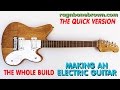 Making An Electric Guitar from Salvaged Oak - THE WHOLE BUILD (QUICK VERSION)