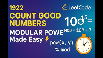 Count Good Numbers | LeetCode 1922 Explained 🔥 | Fast Power & Modular Arithmetic