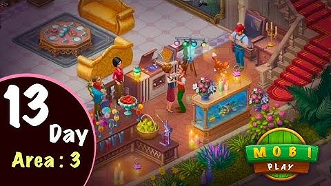 MANOR MATTERS (Playrix) - Area 3, Day 4 ,Gameplay Walkthrough Part 13 || mobi play