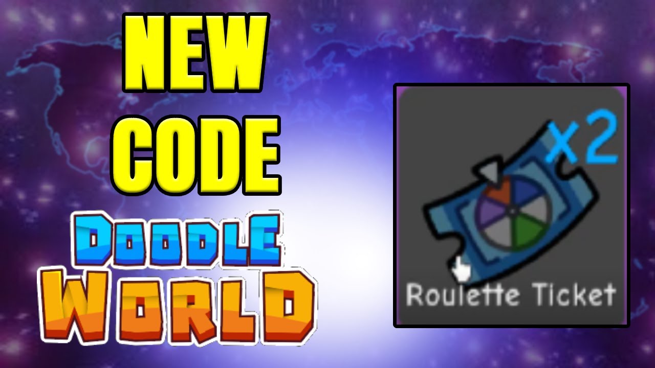 NEW CODE FOR FREE ROULETTE TICKET DOODLE WORLD ROBLOX YouTube