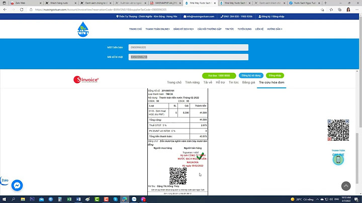 Hướng dẫn tra cứu hóa đơn tiền nước bắc ninh