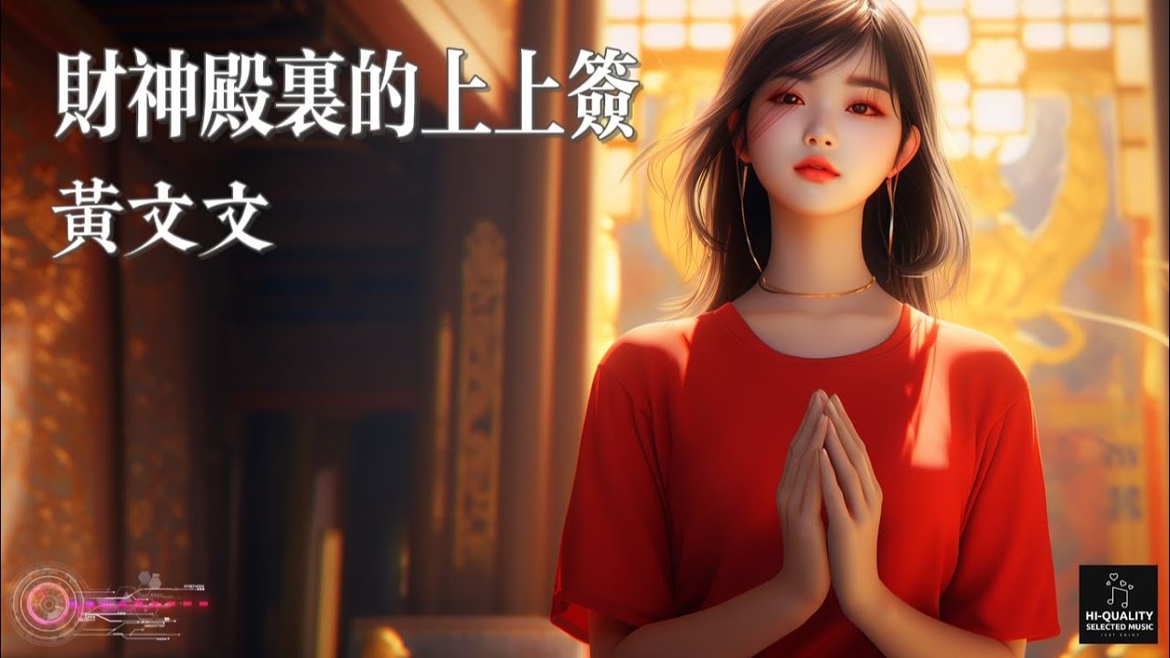 【高清MV】黃文文 Huang Wenwen - 財神殿裏的上上簽（2024新年版）【Pinyin | AI音樂視頻 | 中文繁體拼音動態字幕】