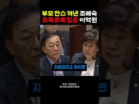 부모찬스? "장관님 같은 부모를 못 뒀다" 조배숙, 청년 생애 첫 주택 대출 4억 한도 두고 이억원과 공방