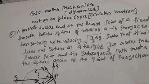 Motion on plane curve (circular motion)bsc dynamics video 18