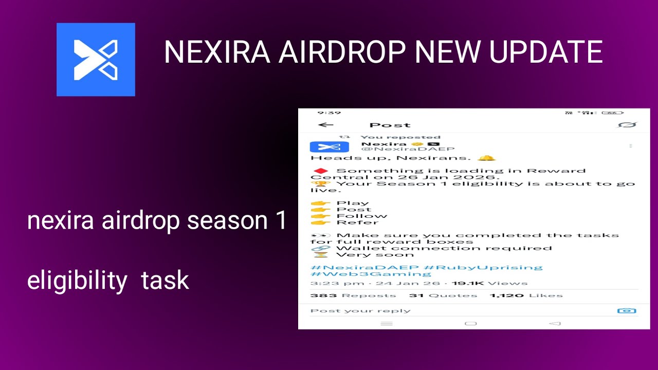 Nexira airdrop new update  Nexira airdrop eligibilty task Nexira airdrop wallet connect