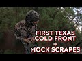 Hunting the FIRST COLD FRONT and making MOCK SCRAPES! #hunting #deer #bowhunting