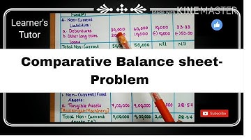 Comparative Balance Sheet -Problem - Learner