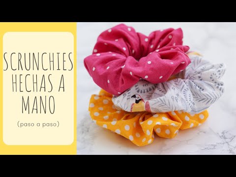 🌟💕CÓMO hacer SCRUNCHIES a MANO (Paso a paso)🧵✂️