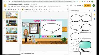 Using a Speech Bubble in My Virtual Classroom to Communicate with My Students