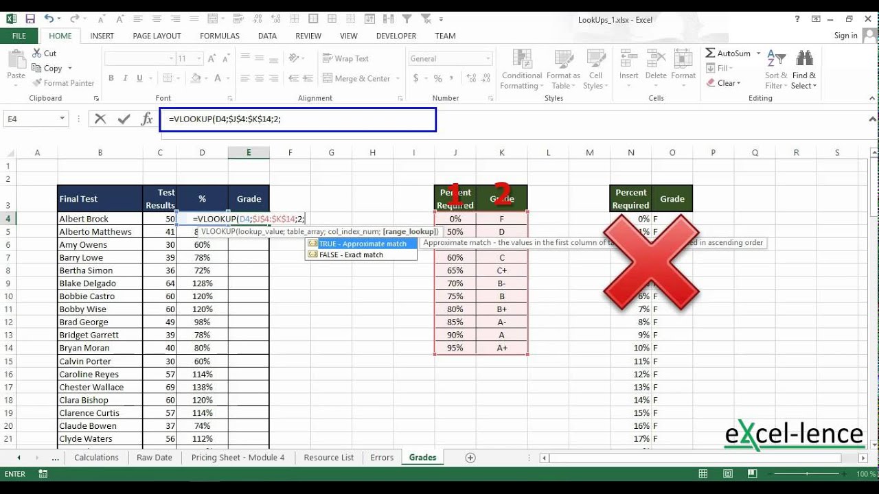 Excel 16 Lookup Functions Explained Vlookup Hlookup Youtube