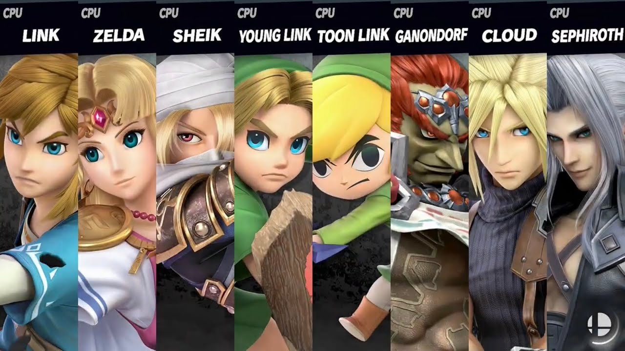 Super Smash Bros. Ultimate - The Legend of Zelda + Final Fantasy