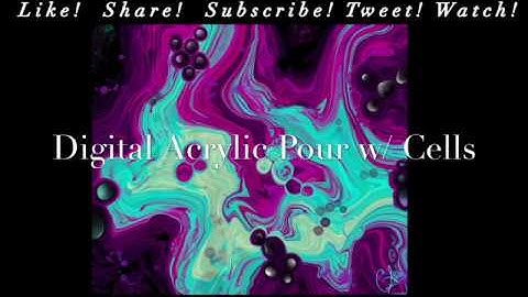 “Luminosity” Fast Tutorial - Digital Acrylic Pour w/ Cells (Procreate) - Fluid Art