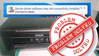 Device driver software was not successfully installed | EPSON L360 screenshot 2