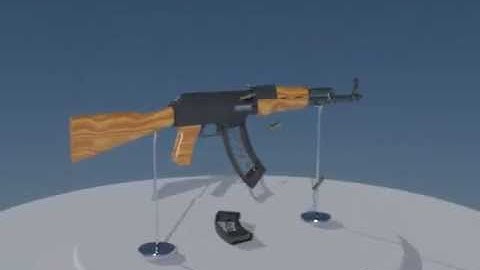 3DS Max - Ak 47 - Ejection and firing sequence