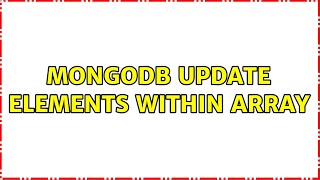 MongoDB update elements within array