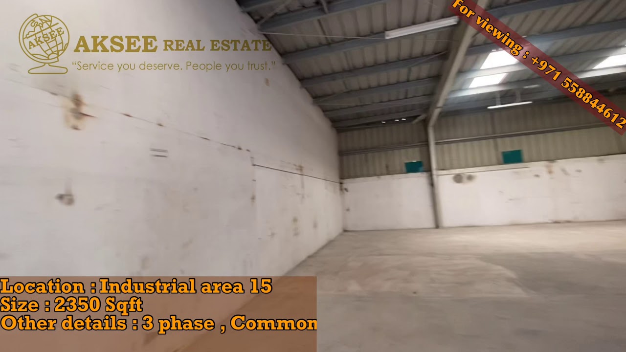 Sharjah/ warehouse for rent /industrial area 15 / 