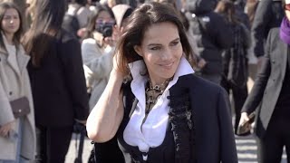 Clotilde Courau and Adriana Abascal at the Dior Fashion Show in Paris