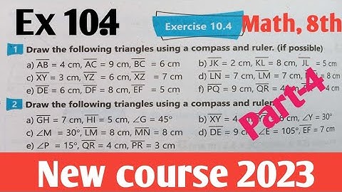 unit 10 Geometry  class 8th Math Exercise 10.4 par-4| New curriculum kpktbb and ptb 2023 SNC