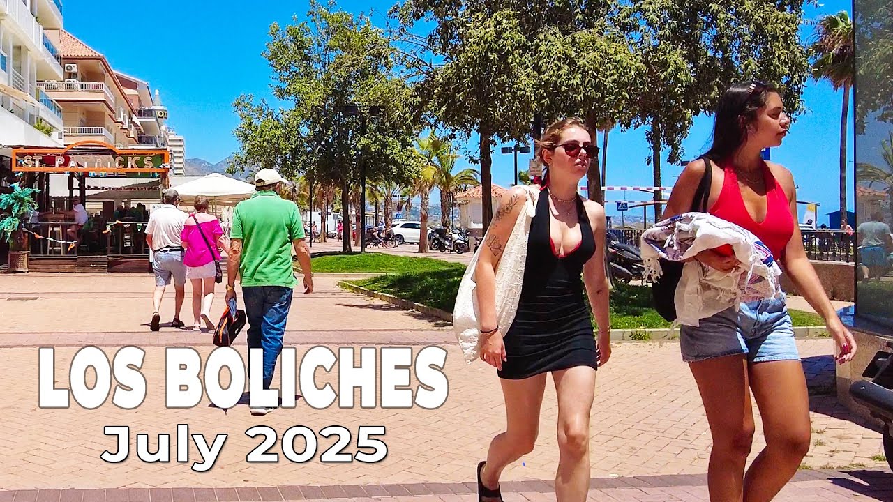 Los Boliches Fuengirola July 2025 Walking Tour Costa del Sol Malaga Spain [4K]