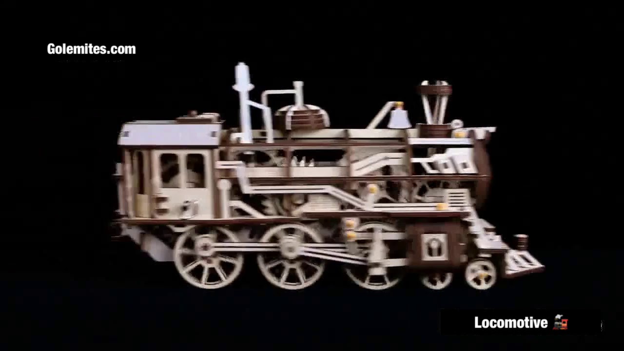 ROKR  Maquette Bois Locomotive Mécanique – Rokr Puzzle