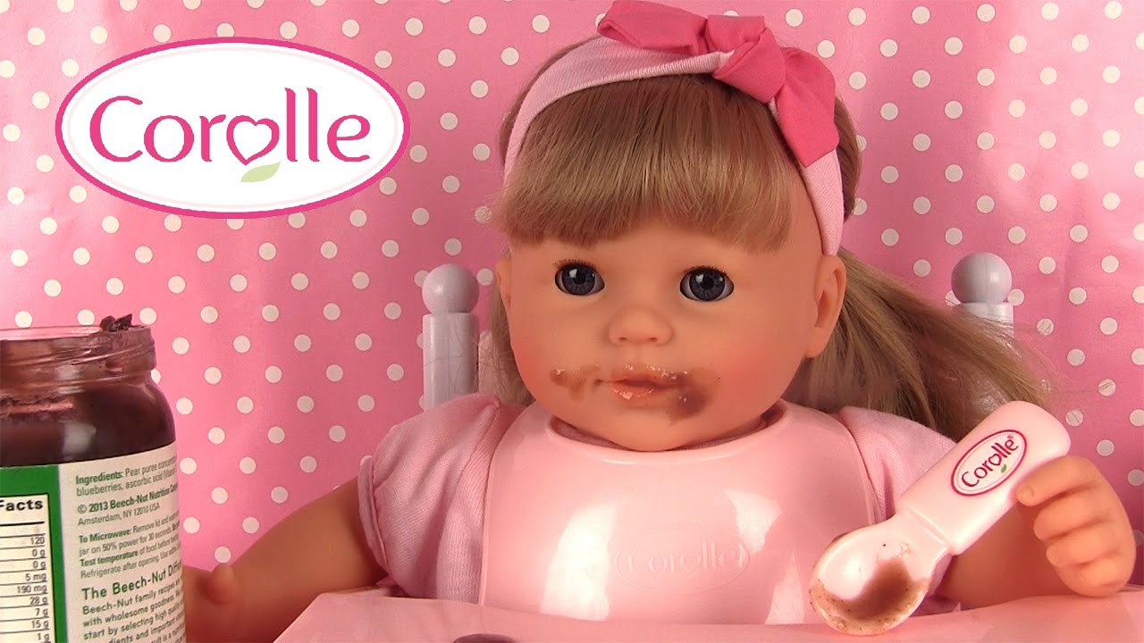 Poupée Corolle Baby Doll Mon bébé Classique Blondinette Coffret de bébé  Cerise Accessoires - YouTube