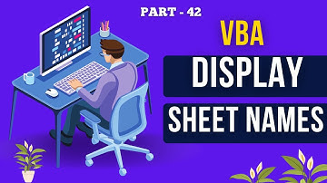 Part 42 - VBA Code to Display All Worksheet Names using Message Box | Hindi