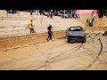 Austin Kruger crashes his spin car at Masinga