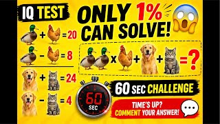 ONLY 1% CAN SOLVE THIS 😱 PART 2 | LIVE IQ TEST (60s Challenge)
