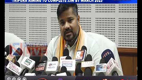 Tripura Minister Sushanta Chowdhury reviews Jal Je...