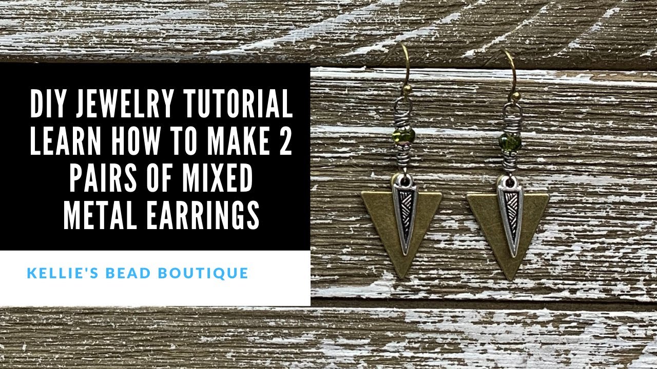 DIY Jewelry Tutorial - Learn how to make 2 pairs of mixed metal ...