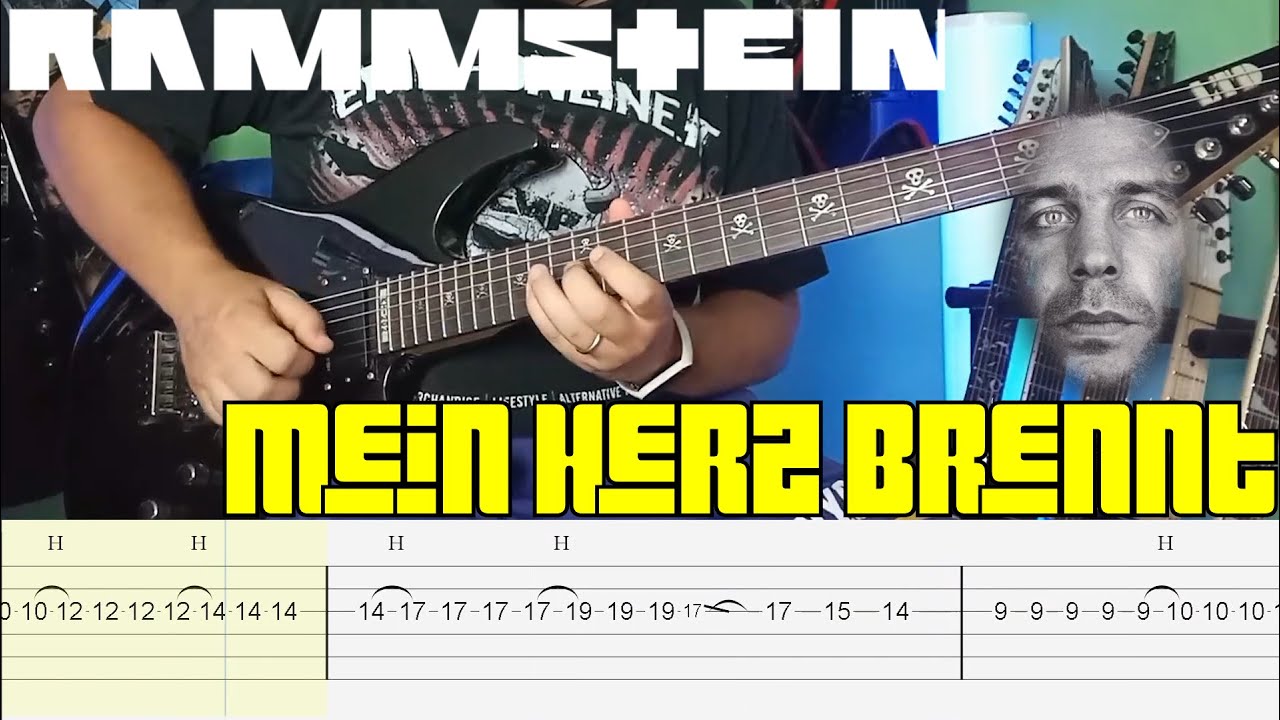 Rammstein - Mein Herz Brennt |Guitar Cover| |Screen Tabs| |Lesson