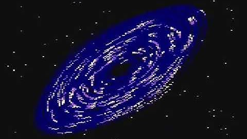 Galactic Bearing - 256 bytes intro for Atari 800 XL