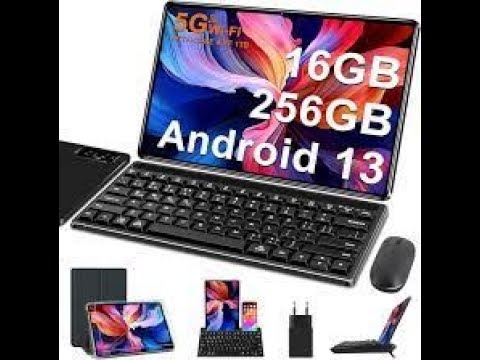 FACETEL 10 inch Tablet Android Tablet with Keyboard 2 in 1 Tablet 4GB RAM  64GB ROM TF 128 GB, 8000mAh, FHD, Dual Camera, WiFi Bluetooth Tablet with