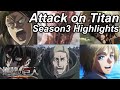 Attack on Titan Season 3 Reaction Highlights | Great Anime Reactors!!! | 【進撃の巨人】【海外の反応】