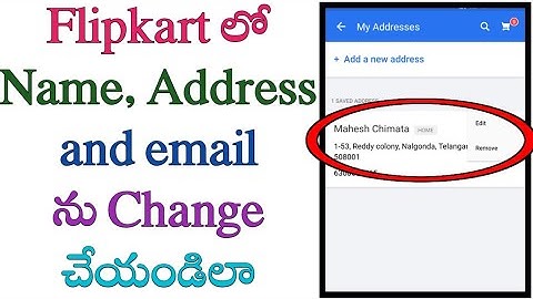 How to change flipkart name, address, email in telugu/2021/tech by Mahesh