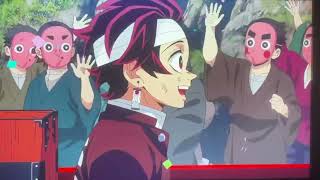 Demon slayer swordsman cheering tanjiro is hero