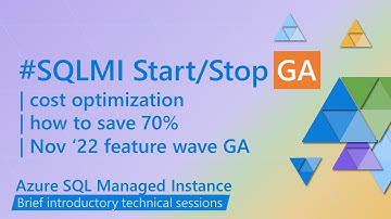 Demo of Start/Stop for Azure SQL Managed Instance | GA announcement