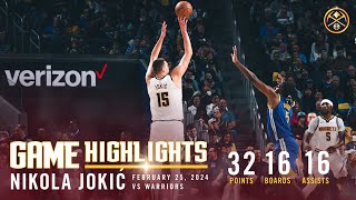 Nikola Jokić Records Third Straight Triple-Double | Full Game Highlights vs. Warriors 🎥