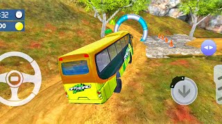 Bus Offroad Driving Mountain Climb Racing Game | Bus 3D Games | Mountain Yellow Bus Game screenshot 5