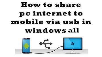 How to share PC internet to Mobile via usb in Any window